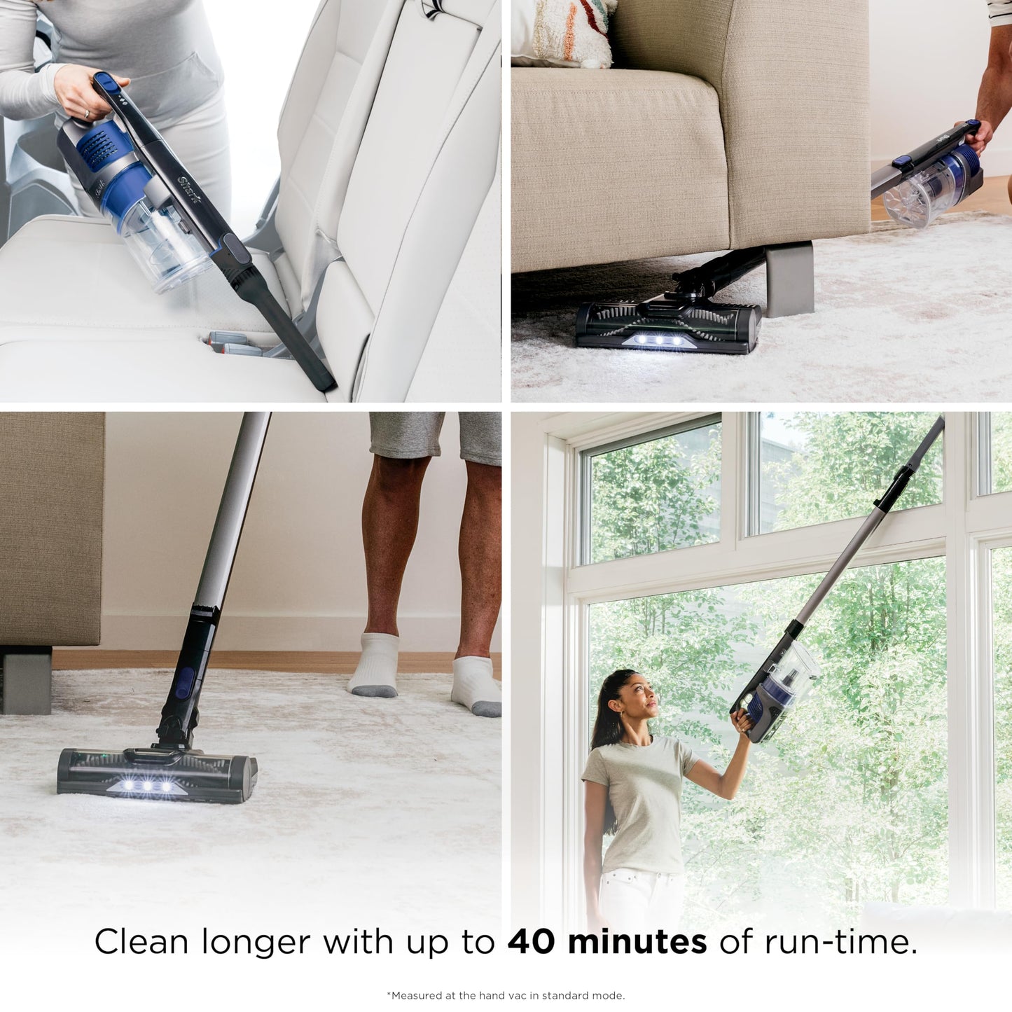 Shark Pet Cordless Stick Vacuum | HyperVelocity Suction, XL Dust Cup, LED Headlights | Removable Handheld with Crevice & Pet Multi-Tool | 40-Min Runtime | Lightweight, Portable | Grey | IX141