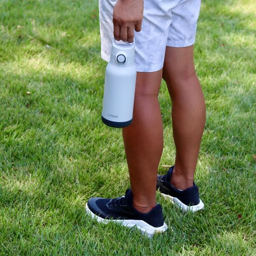 MTA-H150WH Tiger Vacuum Insulated Stainless Steel Bottle, 50 oz (1.5 L), Handle Included, Easy to Open with One Handle, One-Touch, Sports Drink, Large Capacity, Direct Drinking