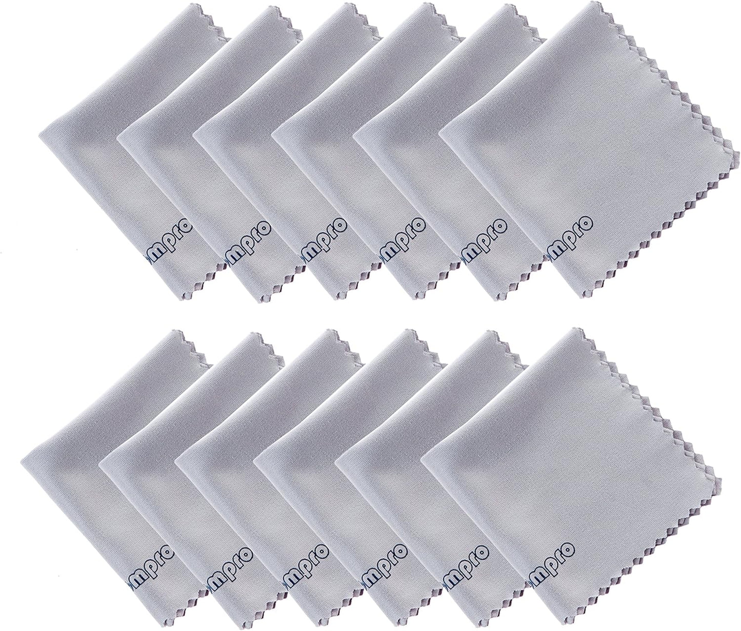 12-Pack 4.75 4.75 Inches Wisdompro x Microfiber Cleaning Cloth for Camera Optical Lens, Glass, Cell Phone, iPad