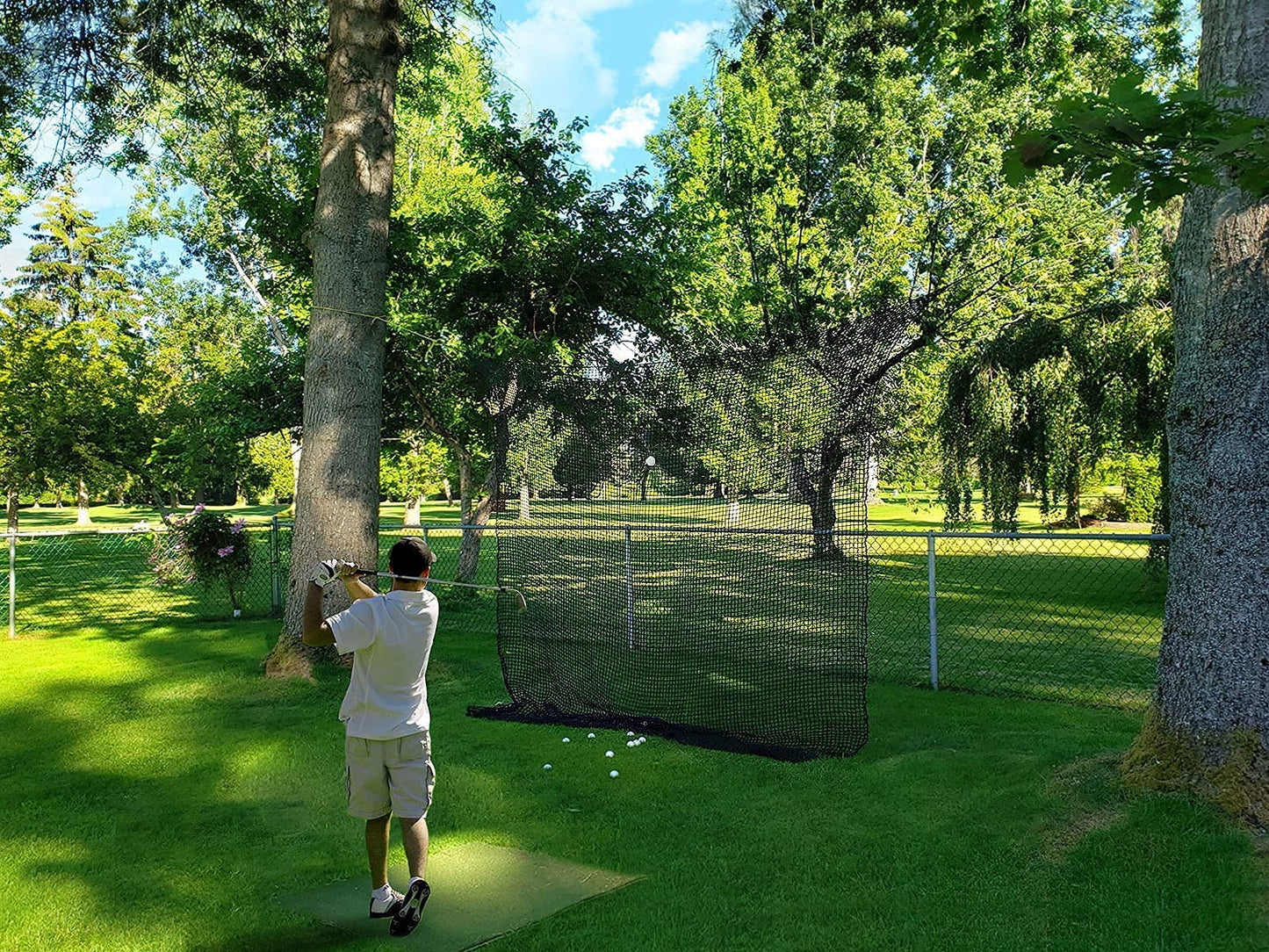 IUZEAI 10x10ft Golf Netting High Impact Golf Practice Net(NET ONLY), Golf Sports Netting Barrier Nets, Heavy Duty Nylon Netting Material Golf Hitting Nets(NET ONLY)