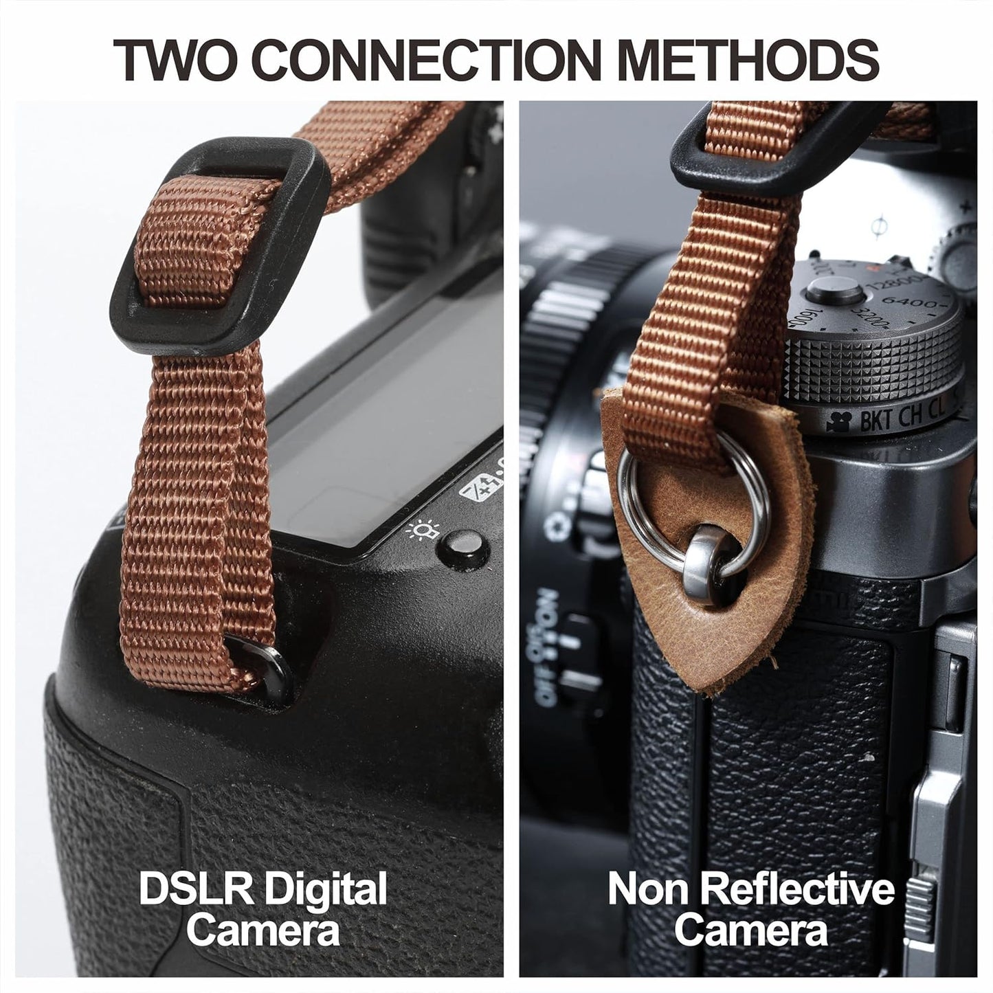 2" Padwa Lifestyle Wide Classic Crazy Horse Art Cowhide Head Cotton Camera Straps for Photographers