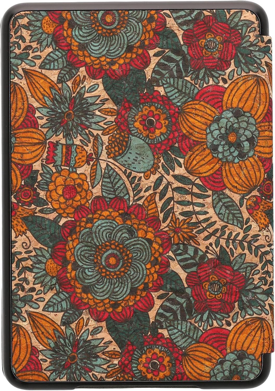 kwmobile (2022/2024) Summer Cork Case Compatible with Amazon Kindle - Book Style Protective e-Reader Flip Cover Folio