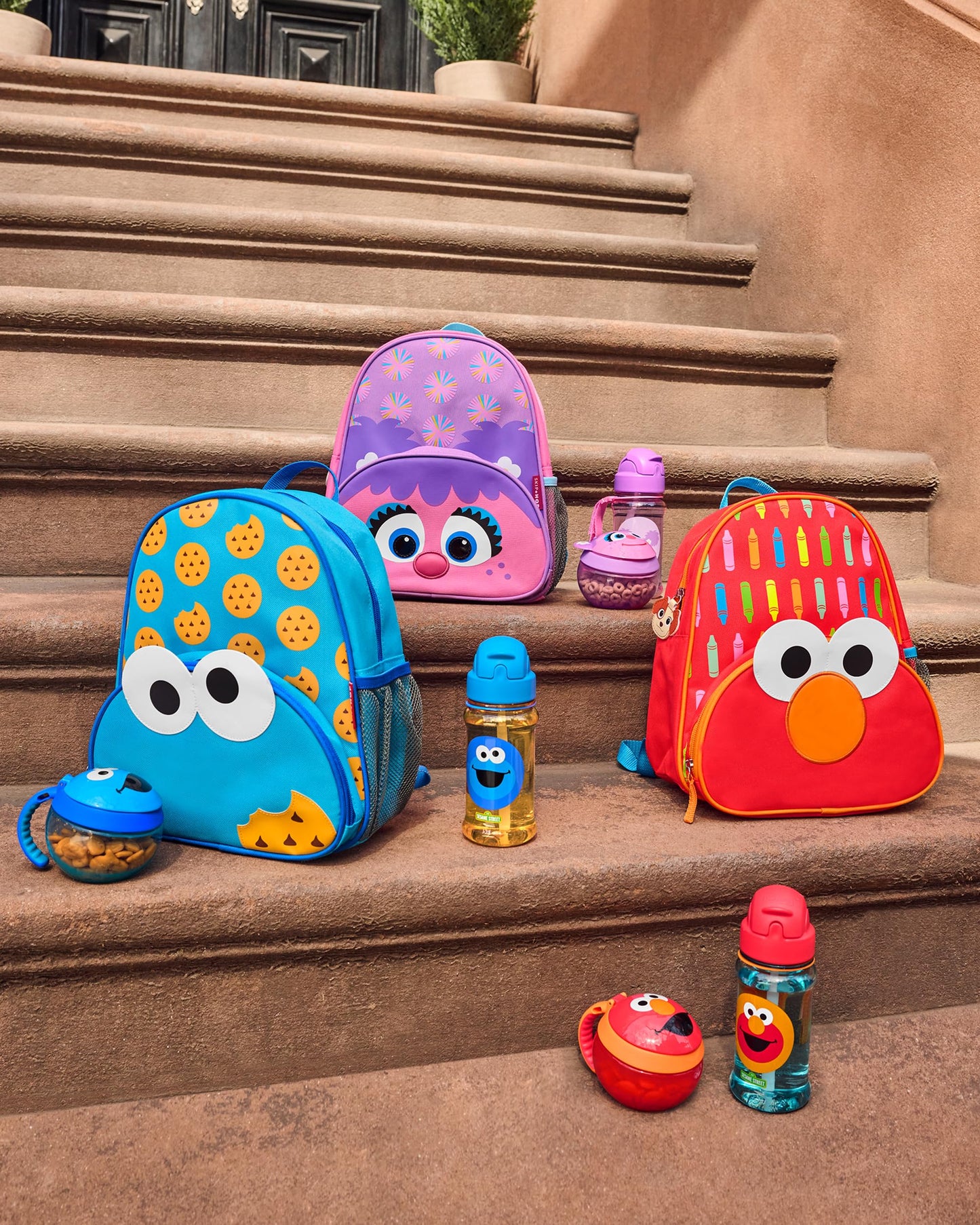 Skip Hop x Sesame Street Toddler Feeding 4-Piece Mealtime Set, Cookie Monster