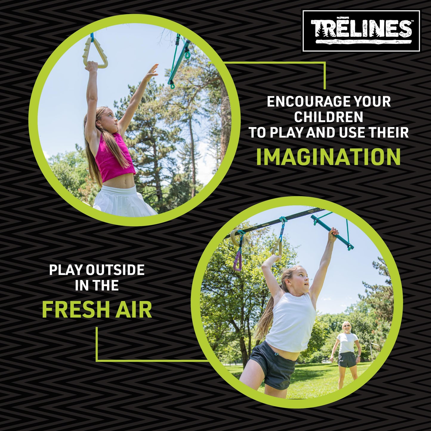 Trelines 36ft. Ninja Adventure Kit, Slackline Obstacle Course and Outdoor Playground Set - 8 Ninja Warrior Accessories - Monkey Bars for Backyard, Kids Outdoor Play Jungle Gym - Ages 5+ Holds 250lbs