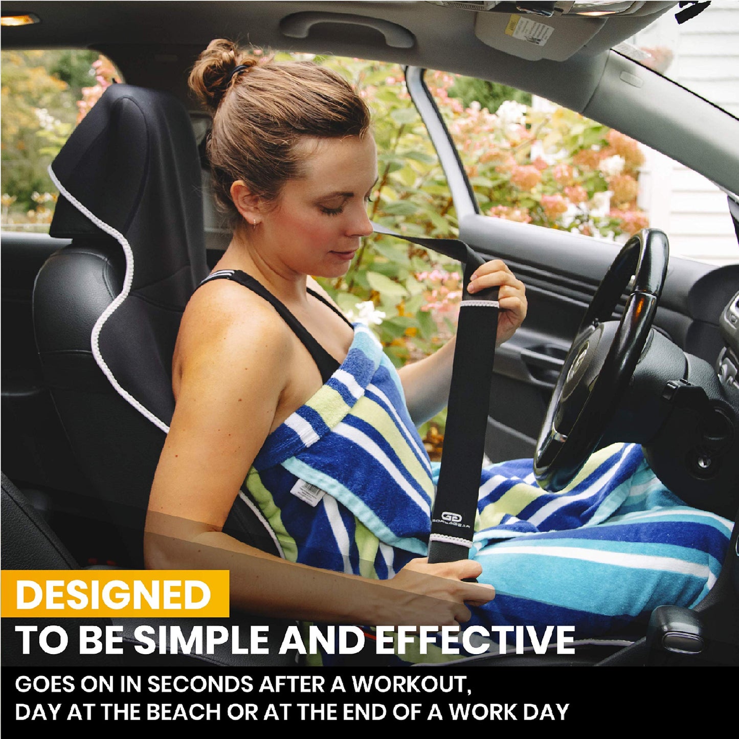 Gorla Gear Black Premium Universal Fit Waterproof Stain Resistant Car Seat Cover Neoprene Non-Slip Bucket Seat Dog Sweat Proof Protector Save Your Leather Cloth Seats Van Truck SUV Auto Sedan