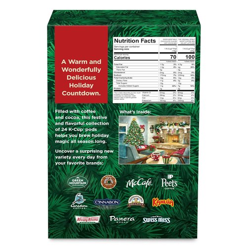 Keurig Advent Calendar - Variety Pack of 24 Single Serve K-Cup Pods for Holiday Enjoyment