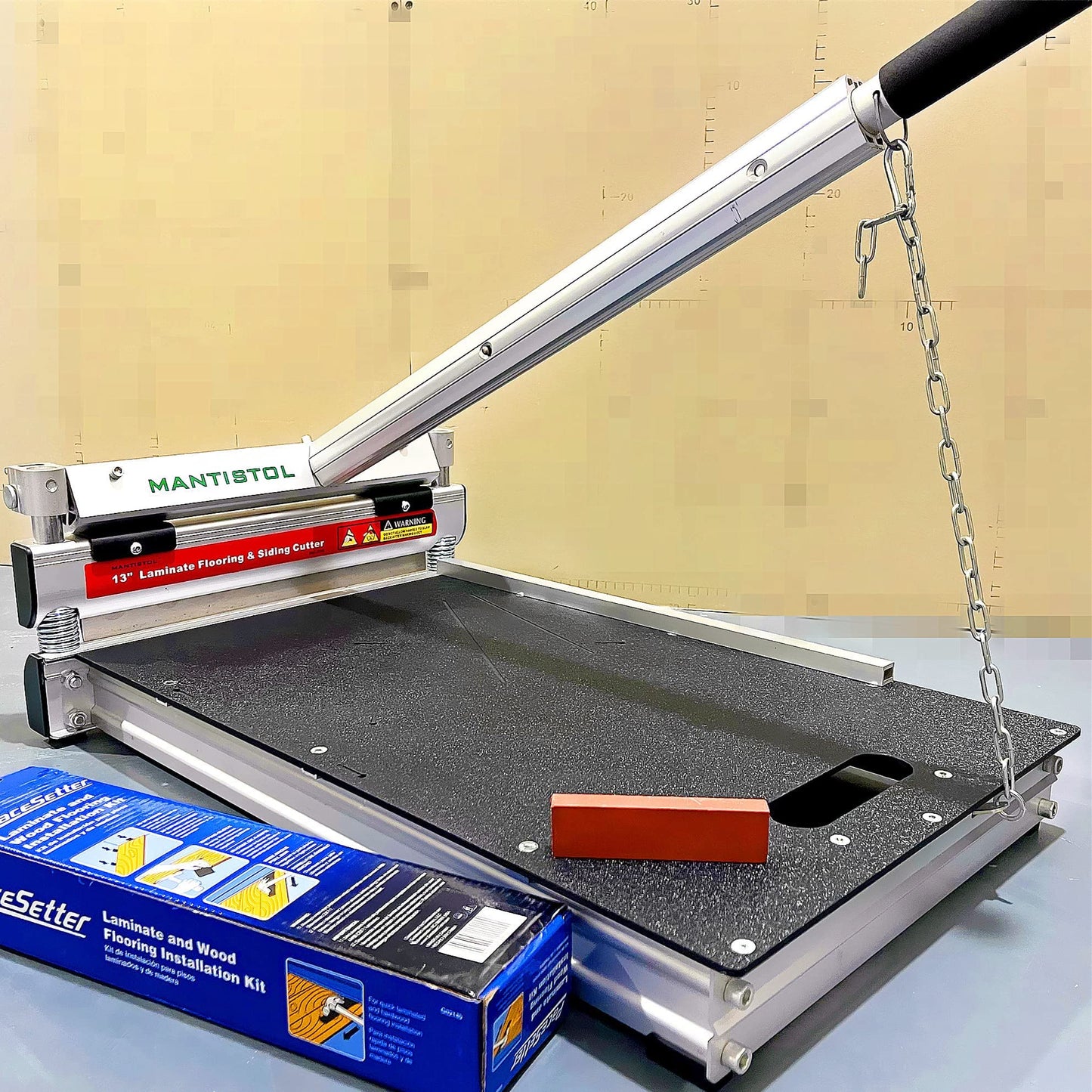 13" Pro Laminate/Vinyl Floor Cutter with Floor Installation Kit, 15°/30°/ 45° Instant Cuts in One Step, Cuts Laminate Floor, Engineer Wood, LVP/T, VCT, SPC, WPC, Siding & More; Black 5 deal!