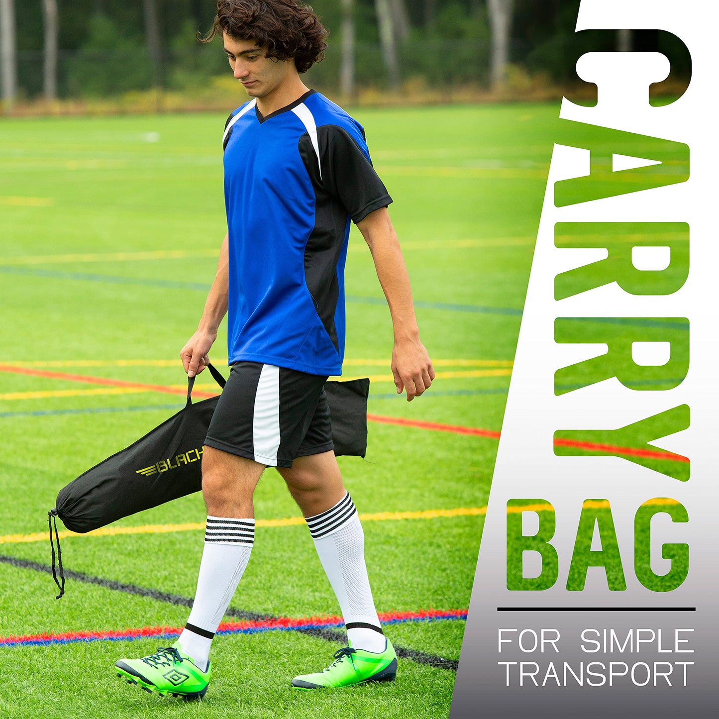 Franklin Sports Blackhawk Portable Soccer Goal, Optic Yellow, 12' x 6'
