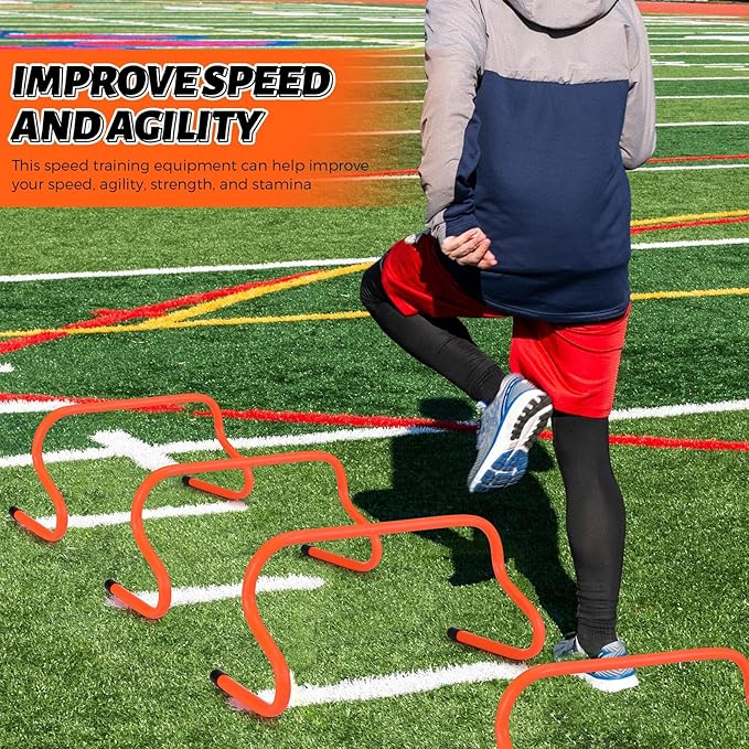 Wettarn 12 Pcs 9" Speed Training Agility Hurdles for Athletes Reliable Training Hurdle Plyometric and All Purpose Practice Equipment for Soccer Basketball Football