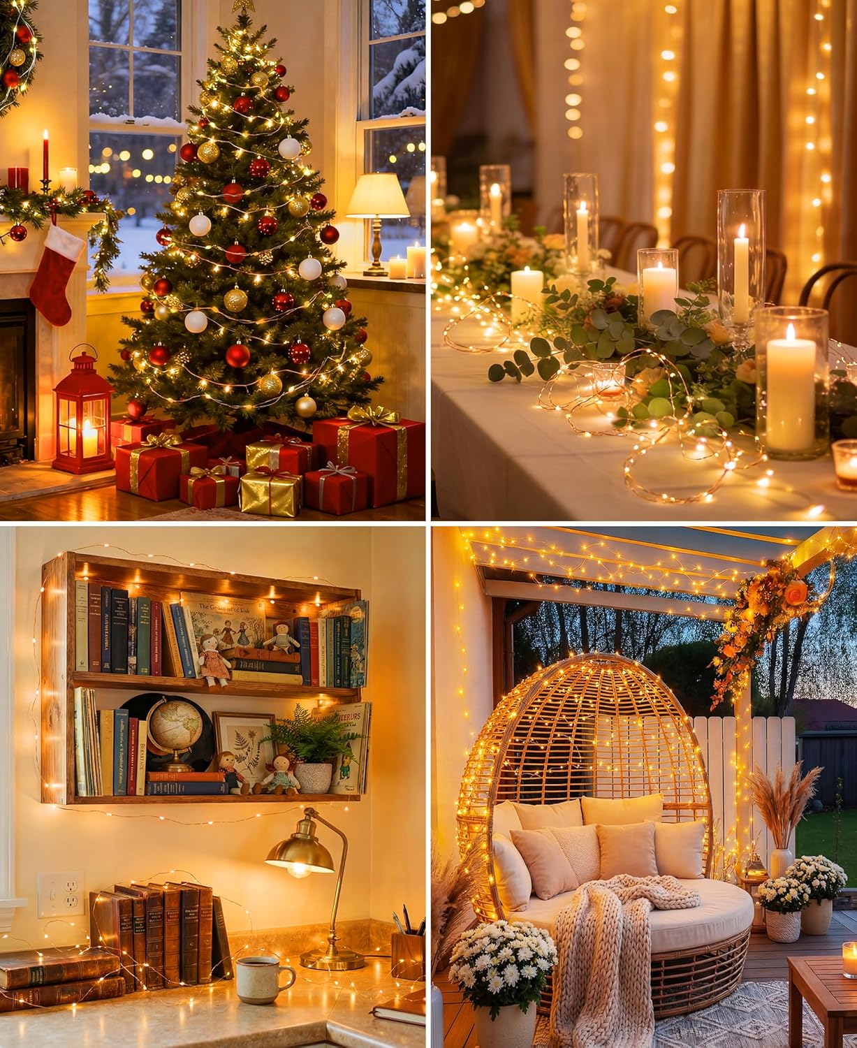 Skiennix 66 Ft LED Fairy Lights - 200 Remote-Controlled Twinkle Lights with 8 Modes & Timer | Warm White