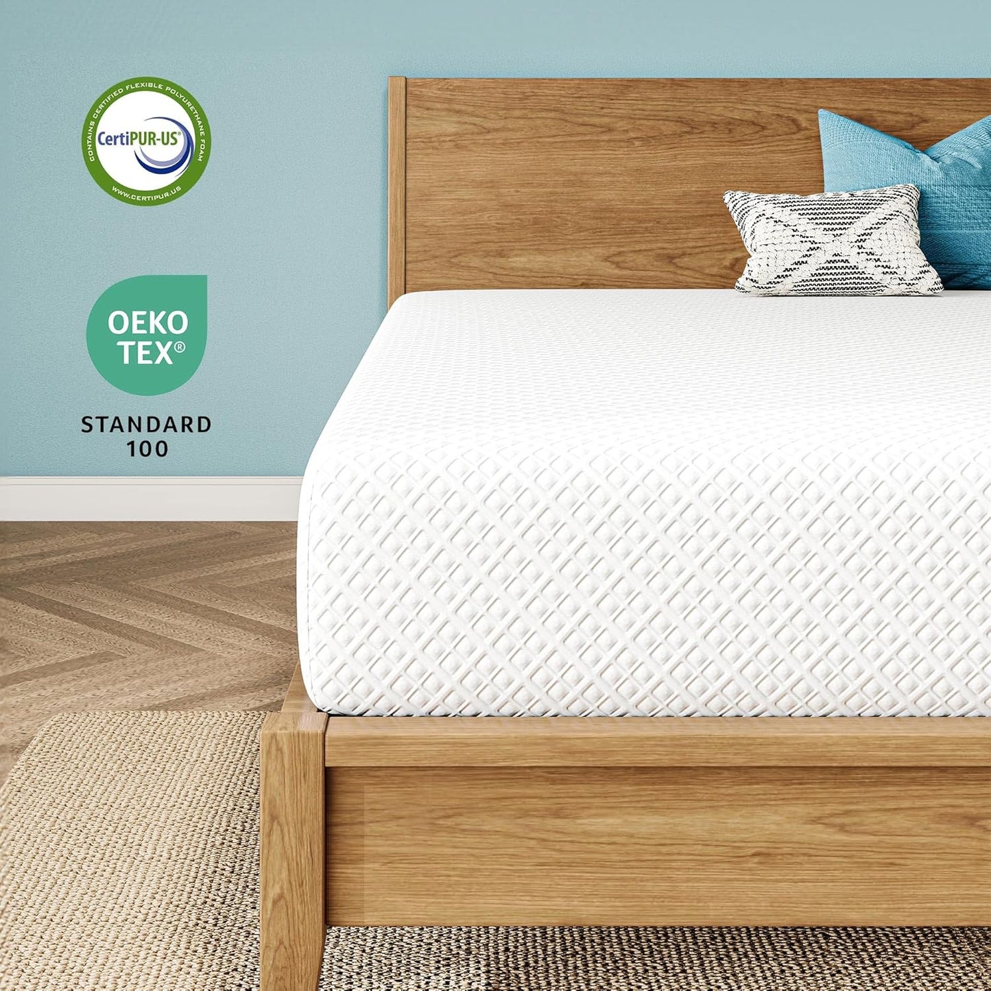 Rolanstar Twin Gel Memory Foam Mattress - Fiberglass Free, CertiPUR-US Certified, Cool Sleep & Comfort