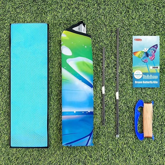 Butterfly Kites for Kids and Adults Easy to Fly, Single Line Beach Kite for Boys & Girls, 55’’ x 28’’ Butterfly for Teens Comes with 300 FT String Handle