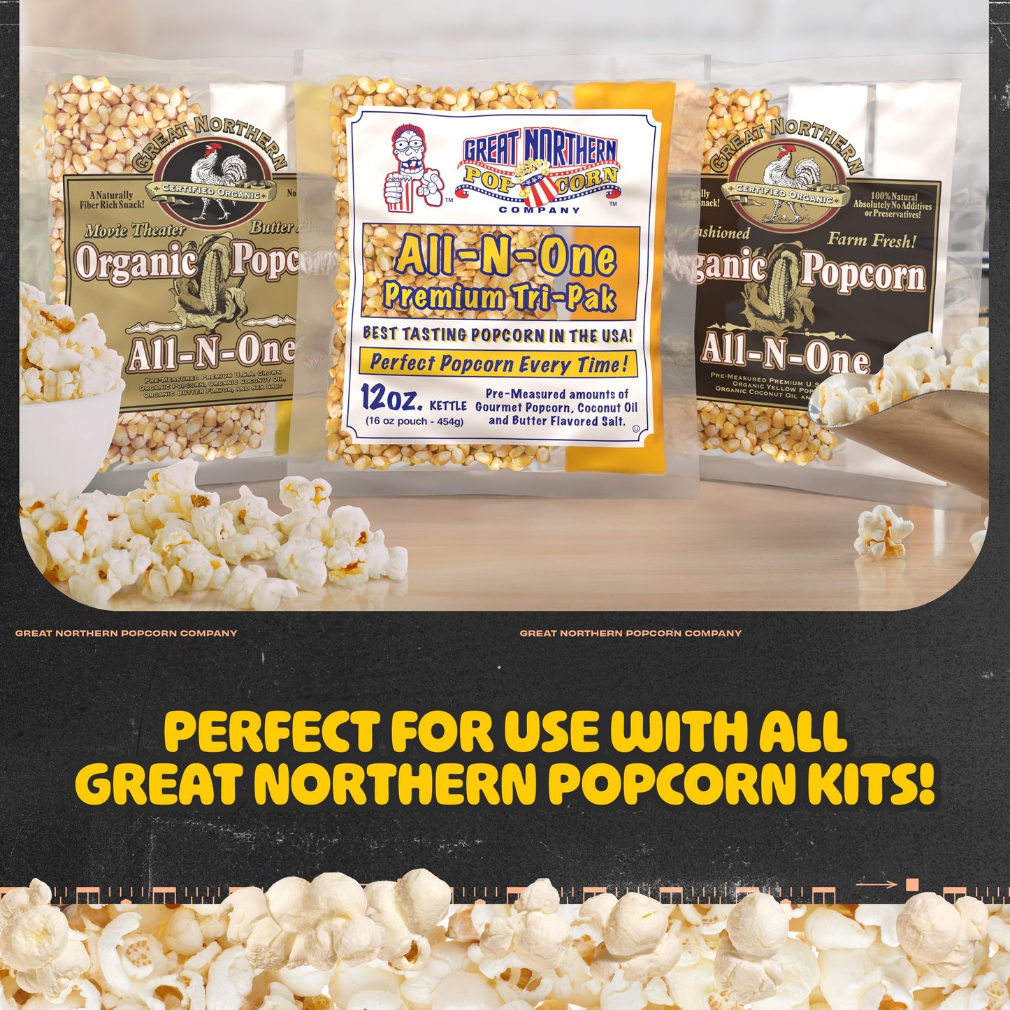 Top Star Popcorn Machine - 12oz Stainless-Steel Kettle, Reject Kernel Tray, Warming Light, and Accessories by Great Northern Popcorn (Red and Yellow)