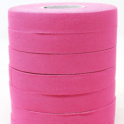 Bighorn Athletics Pro Series Jiu-Jitsu Finger Tape, 8-Rolls with Tin Holder, Enhanced Strength, Residue-Free (0.3-Inch, Pink)
