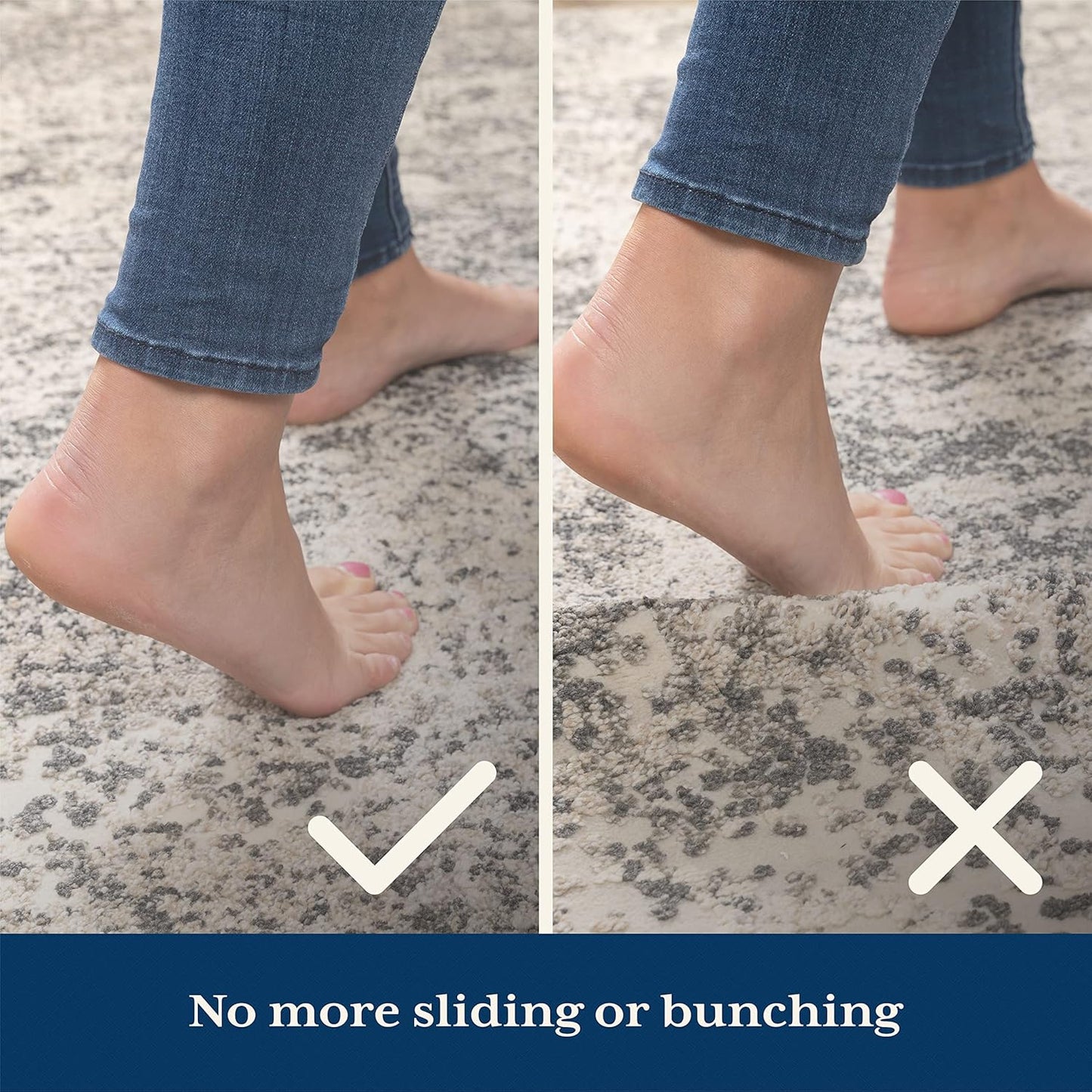 Veken Rug Pad Gripper - Non-Slip Area Rug Pad for Hardwood & Tile Floors - 2.5x14 Ft Anti-Skid Mat