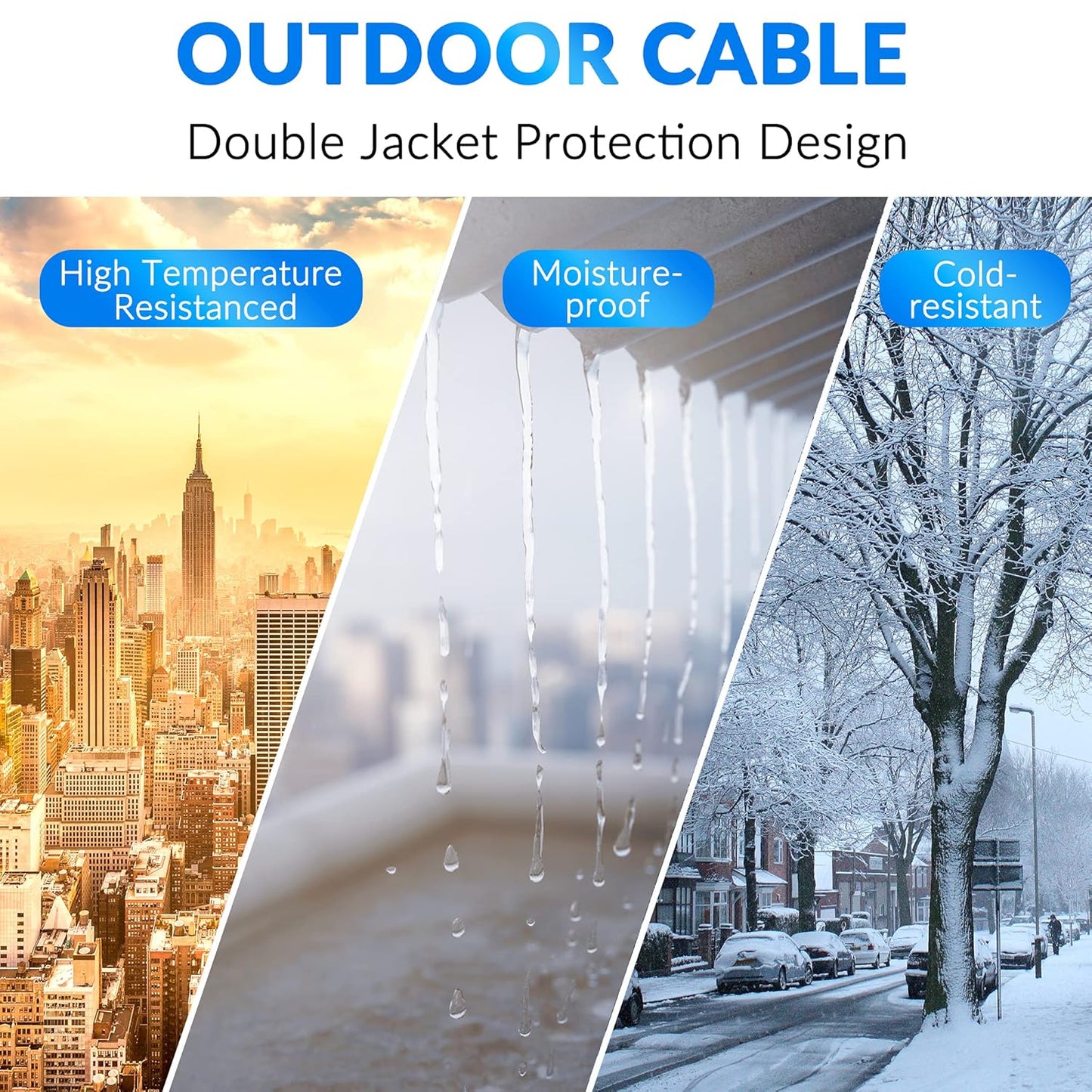 Cat6 150ft, 25FT 500 Cat6 Cat5e Cat5 6 RJ45 25 Outdoor Ethernet Cable Heavy Duty Double Jackets Internet Cord