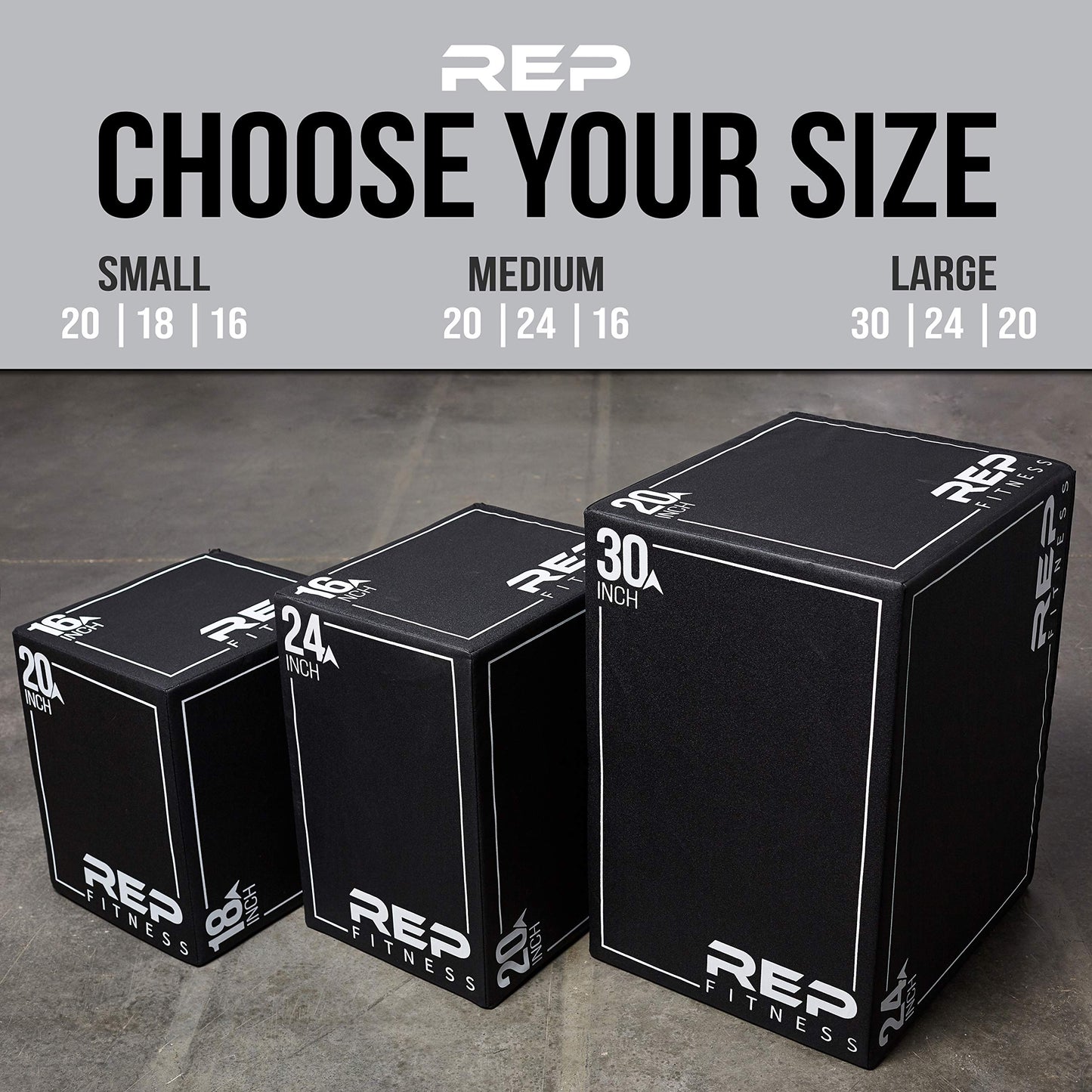 REP Soft Plyo Box | 30 inch | 3-in-1 Foam Jump Box | Plyometric Training Platform | Home Gym Workout Equipment | Step Exercise Block | Non-Slip Jumping Mat | Adjustable Height