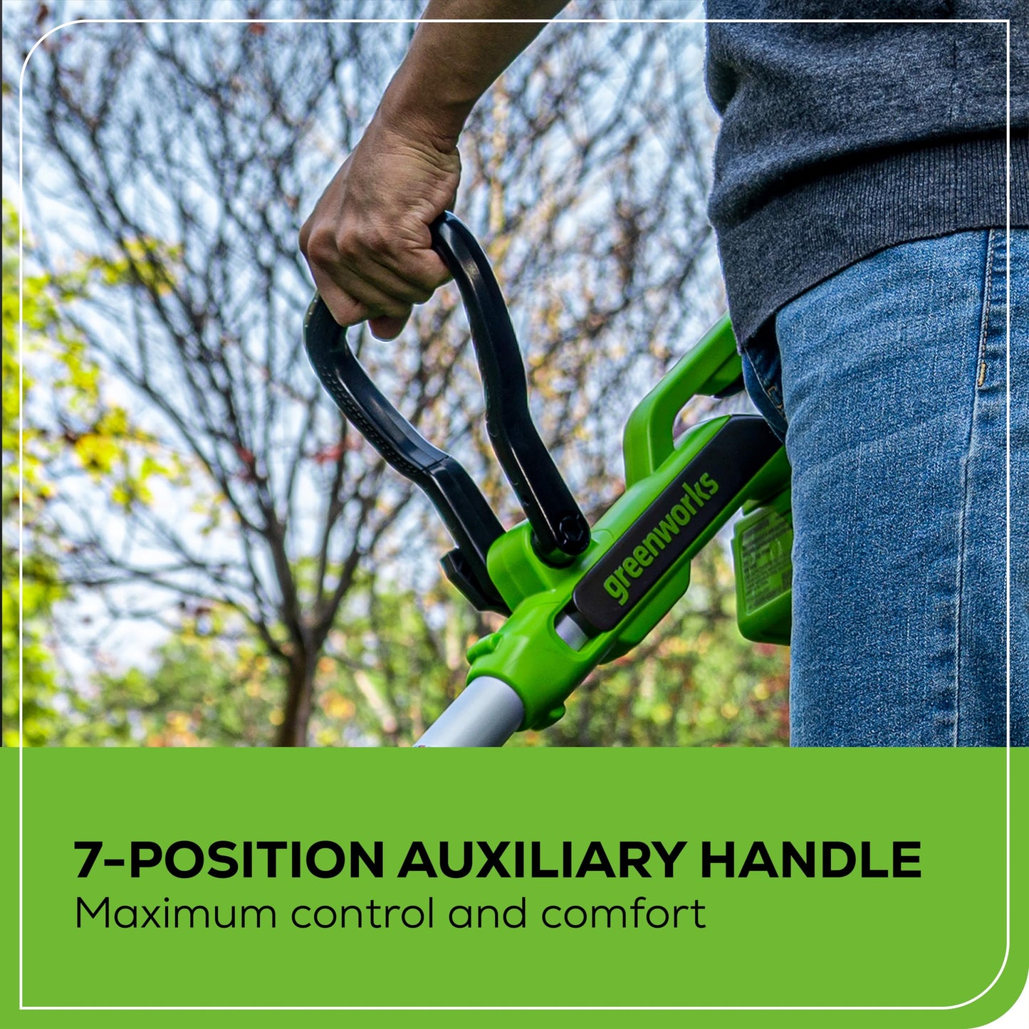 Greenworks 40V 13-Inch Cordless String Trimmer / Edger (Gen 2), Battery and Charger Not Included
