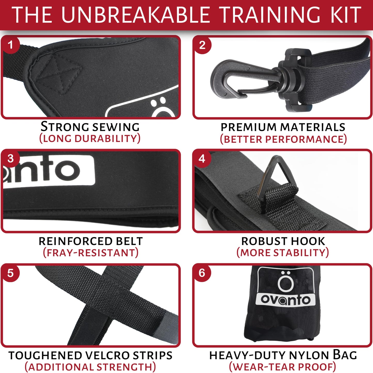 OVANTO Volleyball Training Equipment Aid – Adjustable Practice Volleyball Kit with Ultra-Stretch Neoprene, Exclusive Nylon Bag & Premium Content with Free ebooks, Best Gift for Beginners & Experts