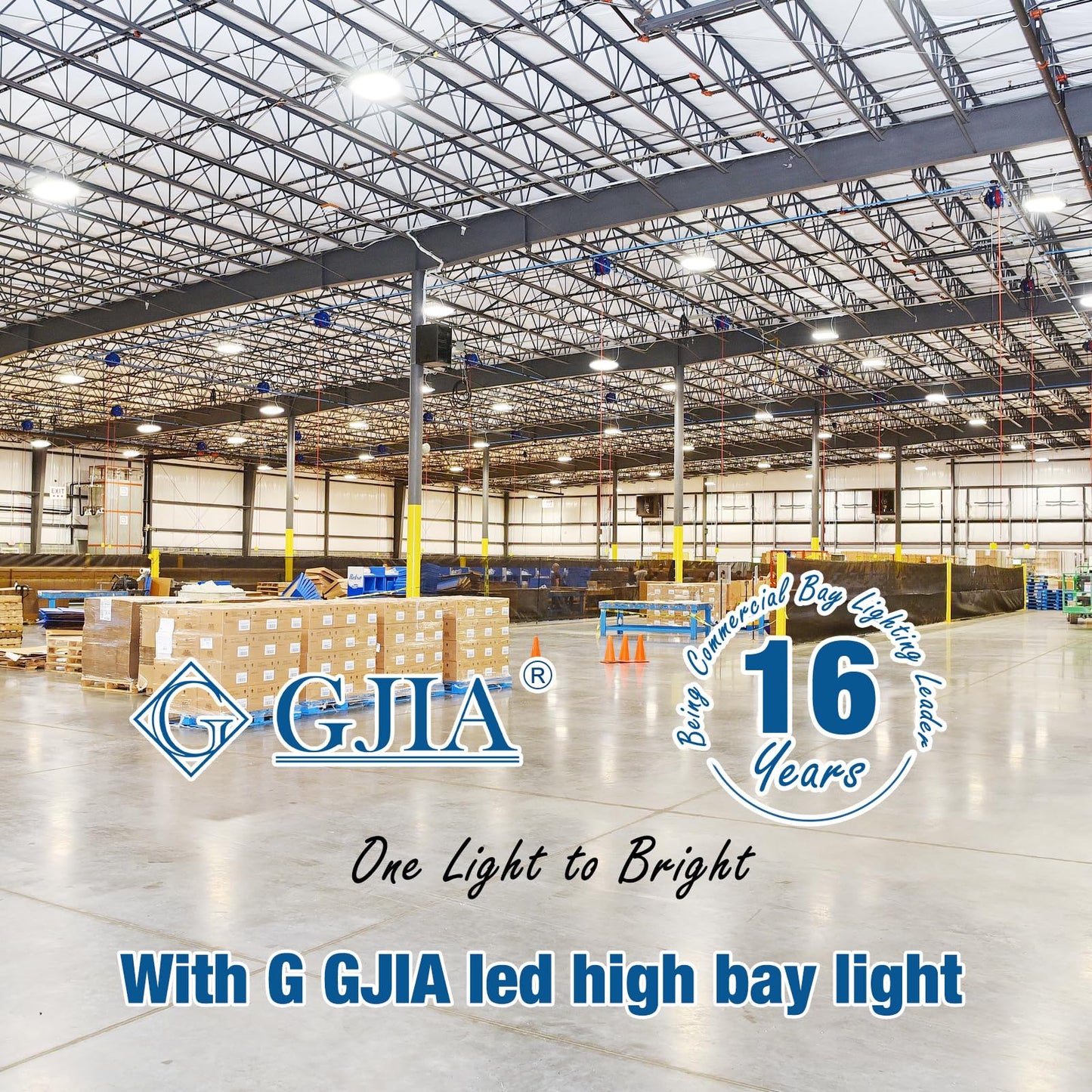 G GJIA UFO LED High Bay Lights 240W Flicker Free -36000LM Super Bright High Bay Shop Lights 5000K, 0-10V Dimmable, 6' Cable, 100-277V for Garage Barn Warehouse(2 Pack)