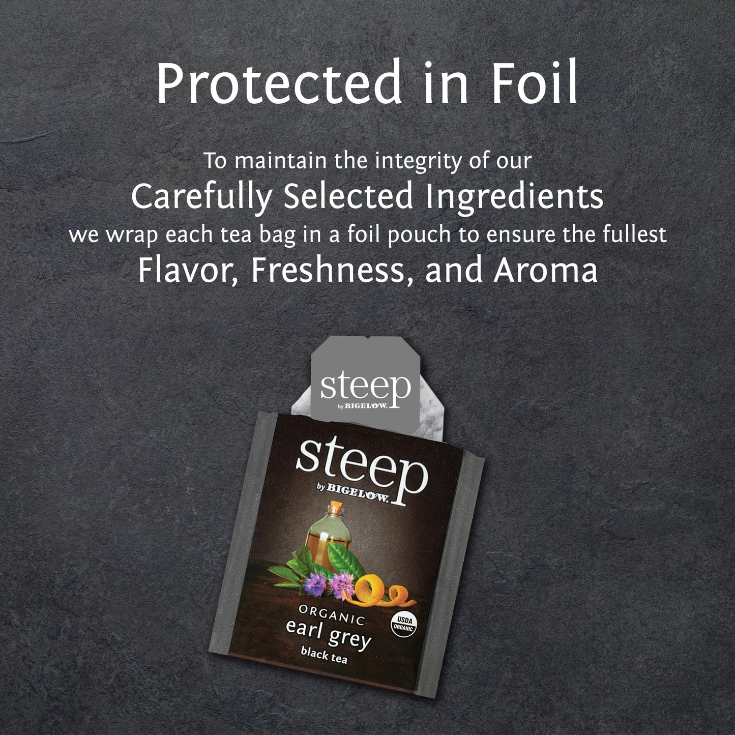 steep by Bigelow Organic Earl Grey Black Tea, 20 Count (Pack of 6), 120 Total Tea Bags