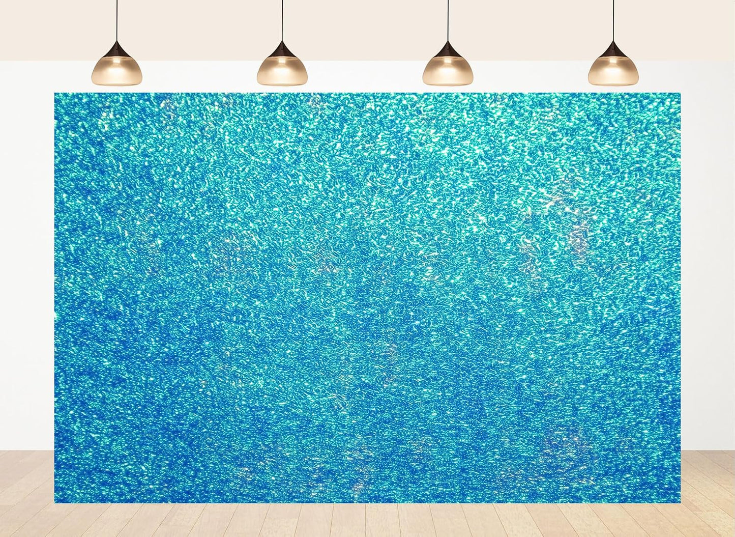 LidyMini 9x6ft Fabric Sparkling Blue Water Backdrop Glistening Ripple Texture Background Minimalist Nature Shooting
