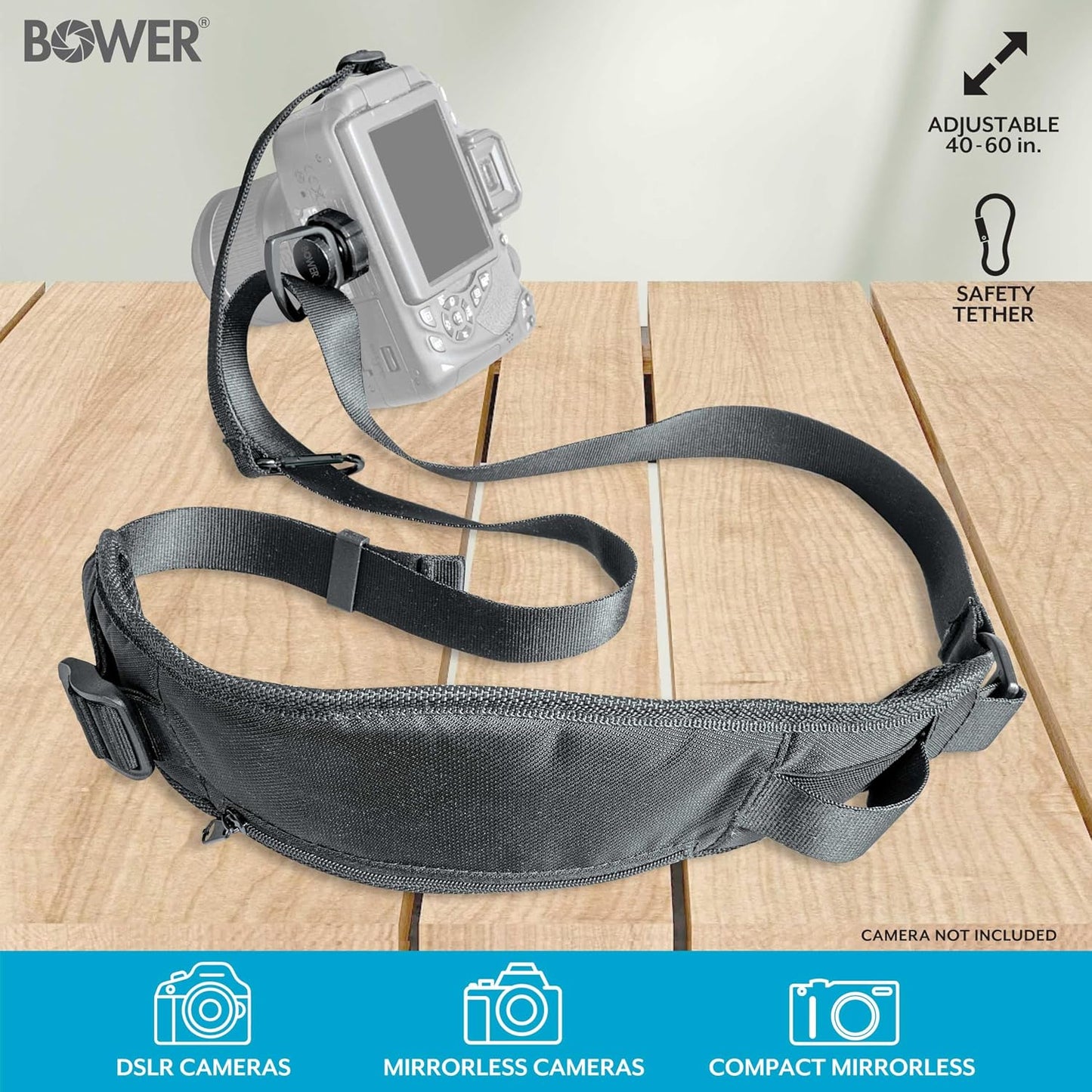 Bower Swift-Shot DSLR Camera Strap: Adjustable Comfort for Your Photography Needs