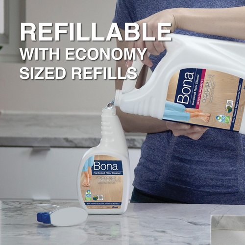 Bona Hardwood Floor Cleaner Spray | 32 Fl Oz | Residue-Free Solution for Wood Floors