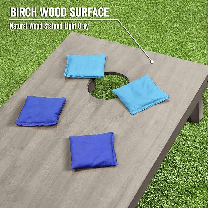 GoSports 4 ft x 2 ft Regulation Size Wooden Cornhole Boards Set - Includes Carrying Case and Bean Bags (Choose Your Colors) Over 100 Color Combinations