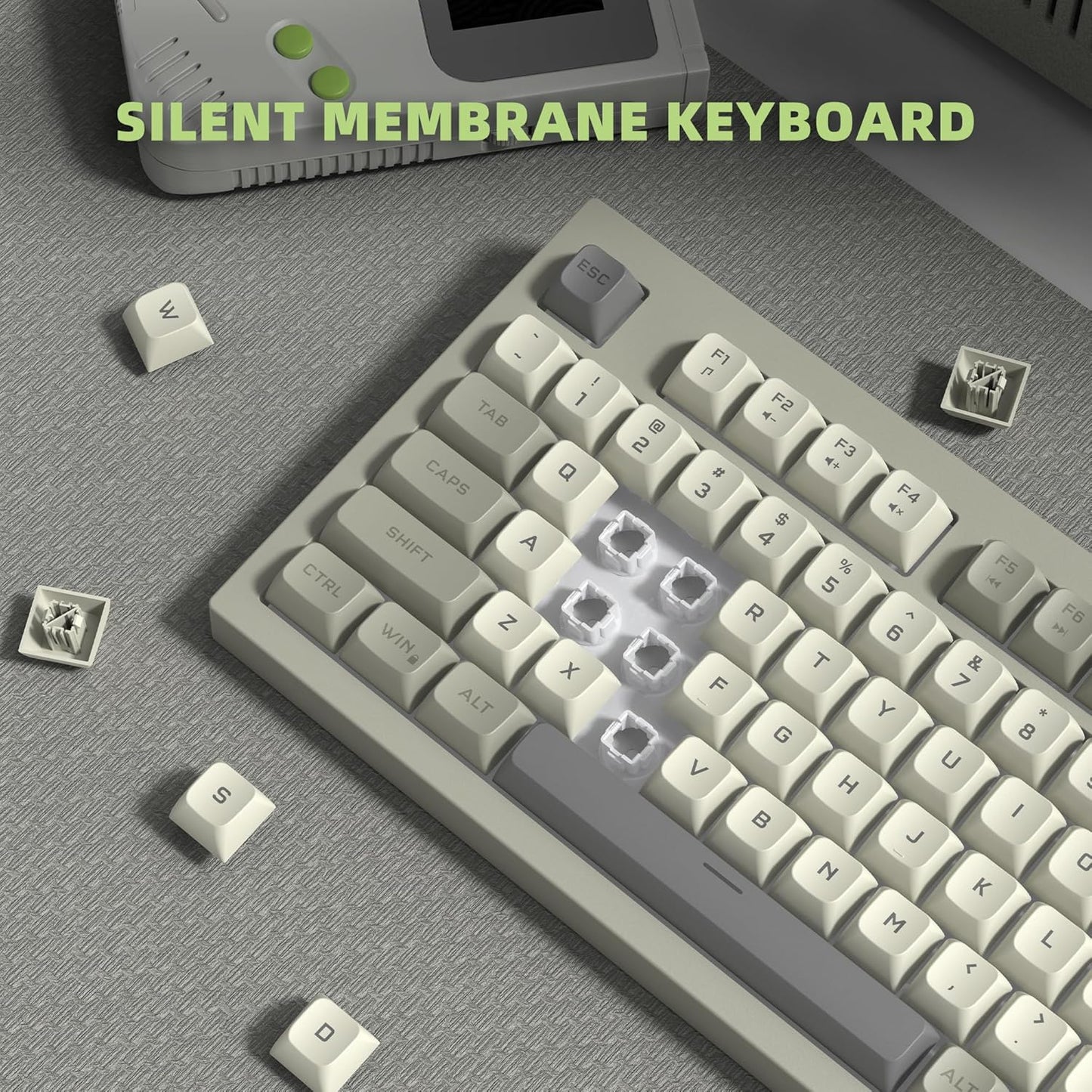 dagaladoo DK98 97 10/8.1/8/7 womier Retro Wired Gaming Keyboard Creamy Membrane with Rainbow RGB Backlight