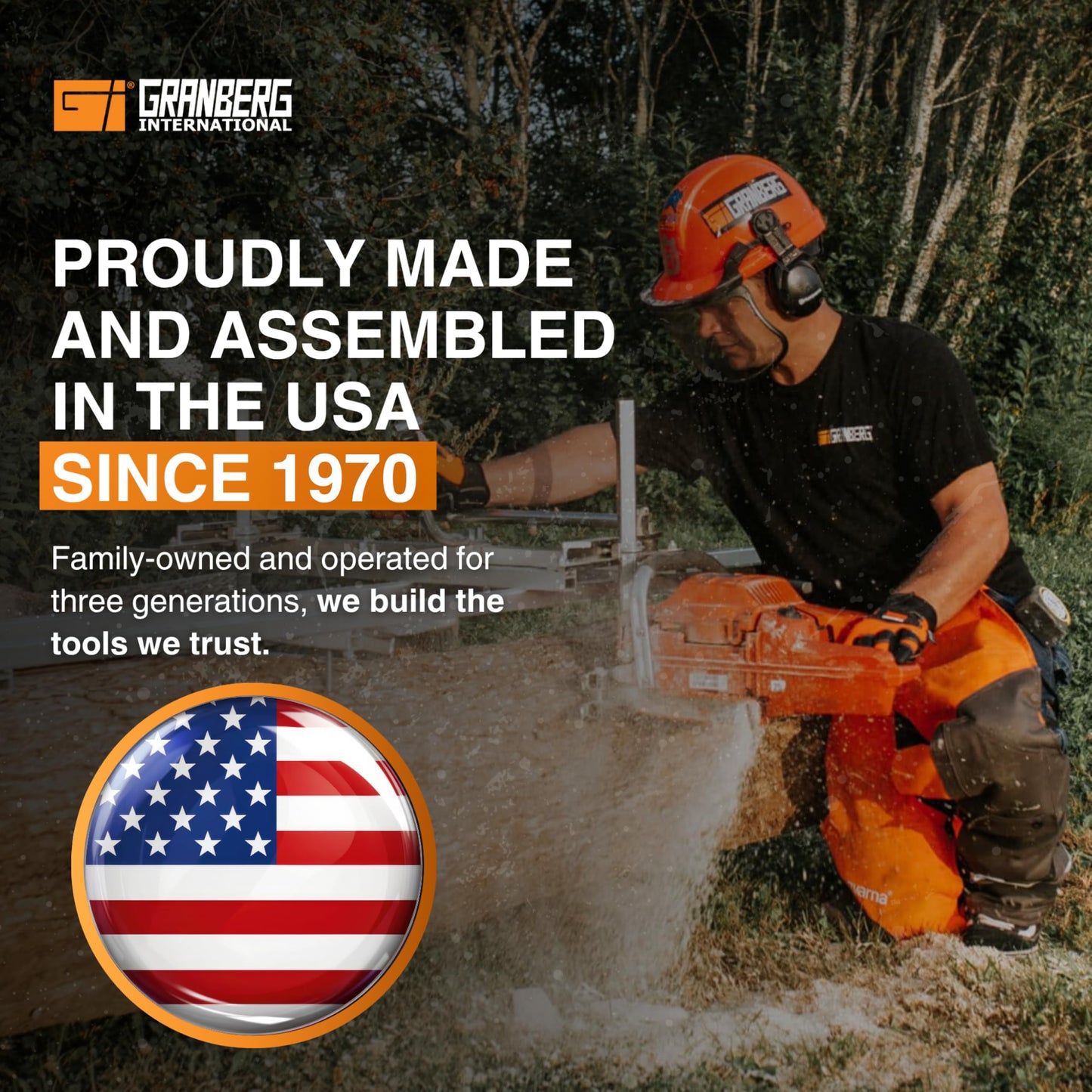 Granberg G1012XT Chainsaw Sharpener – 12V Electric Chainsaw Chain Sharpener Tool Kit, Bar-Mounted Grinder for Chain Saw Mill, Arborist Chainsaws Accessories