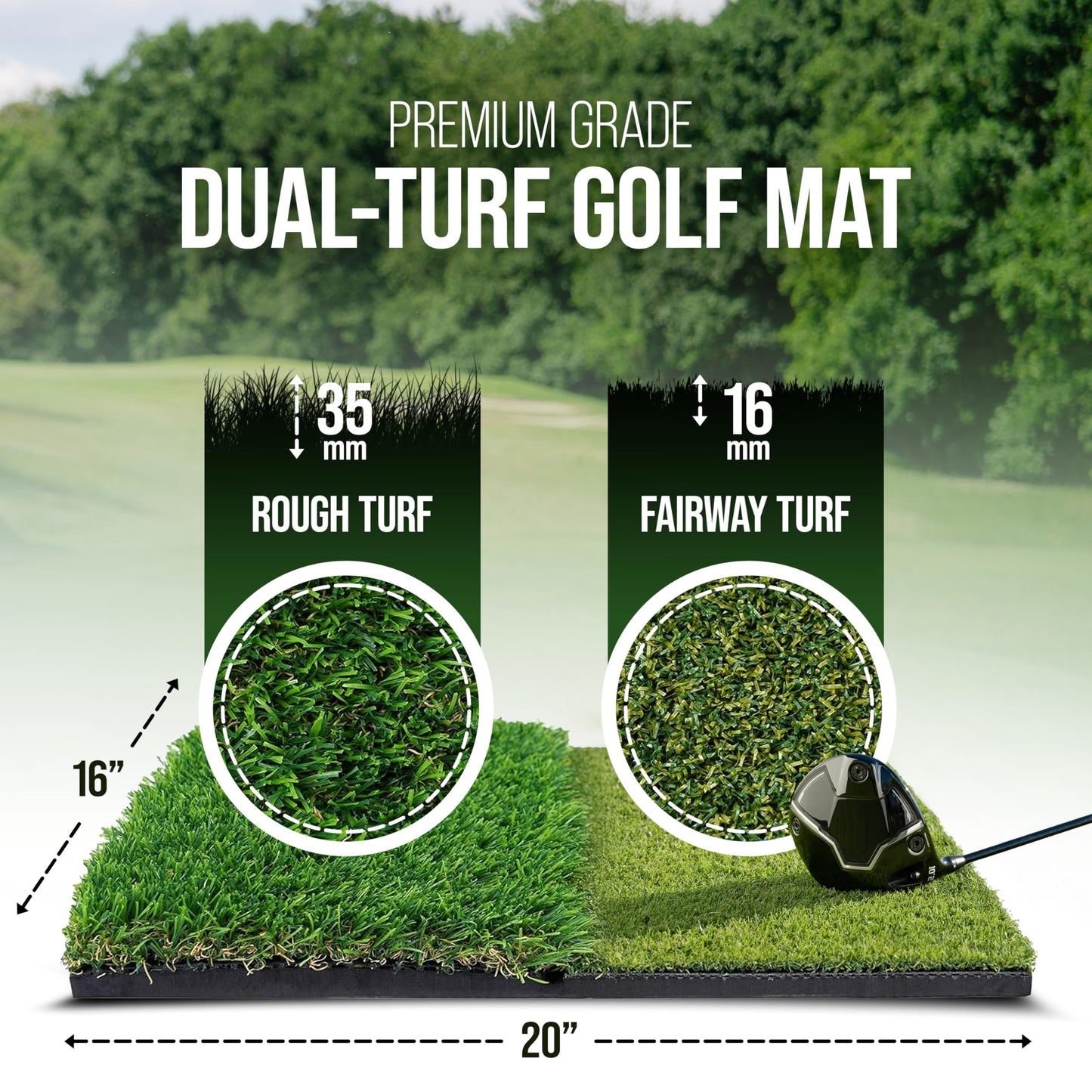 Golf Net – 10x7 ft Practice Net for Backyard Driving, Indoor Hitting Net with Mat, A Great Gift for Golfers or Dad – Golf Training Aid