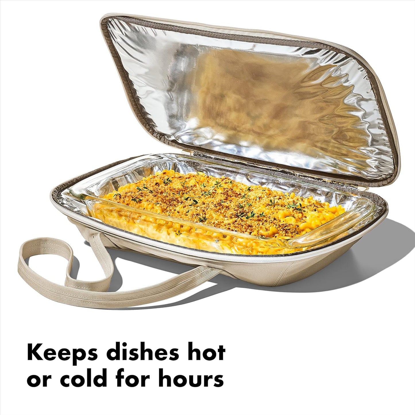 OXO Good Grips Insulated Casserole Carrier - Keep Your Dishes Hot | Stylish Oat Color
