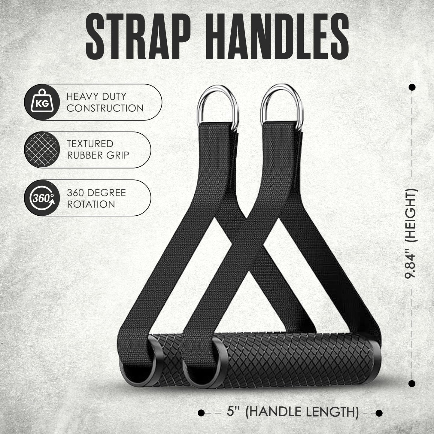 Houseables Cable Machine Attachment, Cable Attachments for Gym, Pull Down Bar, LAT Pulldown, Weight Machine Accessories, Gym Equipment Accessories, Triceps Rope, V Bar, D, Exercise Handles, Workout