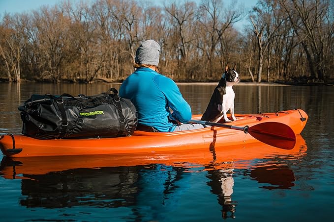 Waterproof Duffle Bag for Travel and Camping with Roll-Top Closure, Durable, All-Weather, and Versatile Dry Bag - Rockagator Mammoth Series (60 Liter, Black)