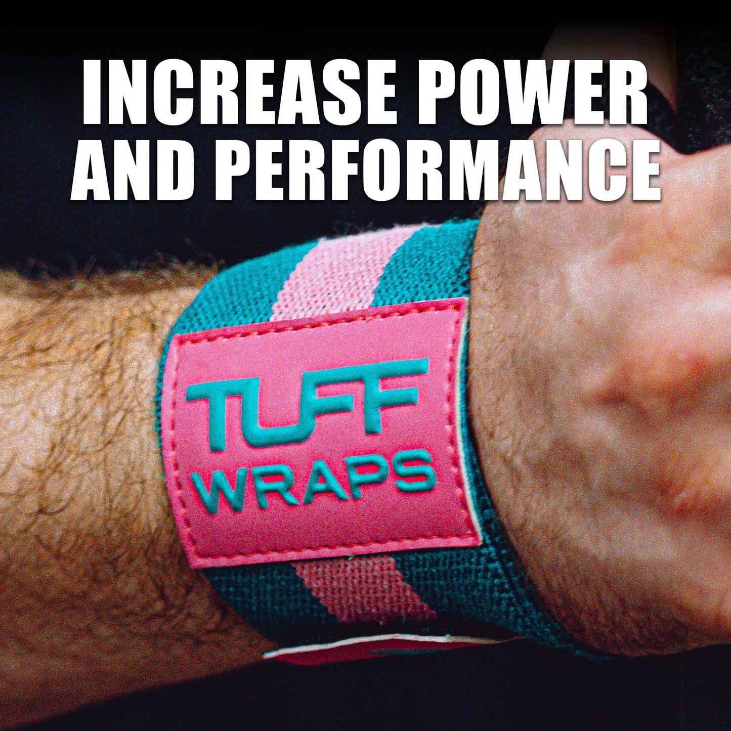 Villain 16" Wrist Wraps for Weightlifting & Powerlifting – Adjustable Support Straps for Men and Women – Ideal for Strength Training, CrossFit, Bodybuilding – Durable Comfort to Eliminate Wrist Pain - Pink Teal