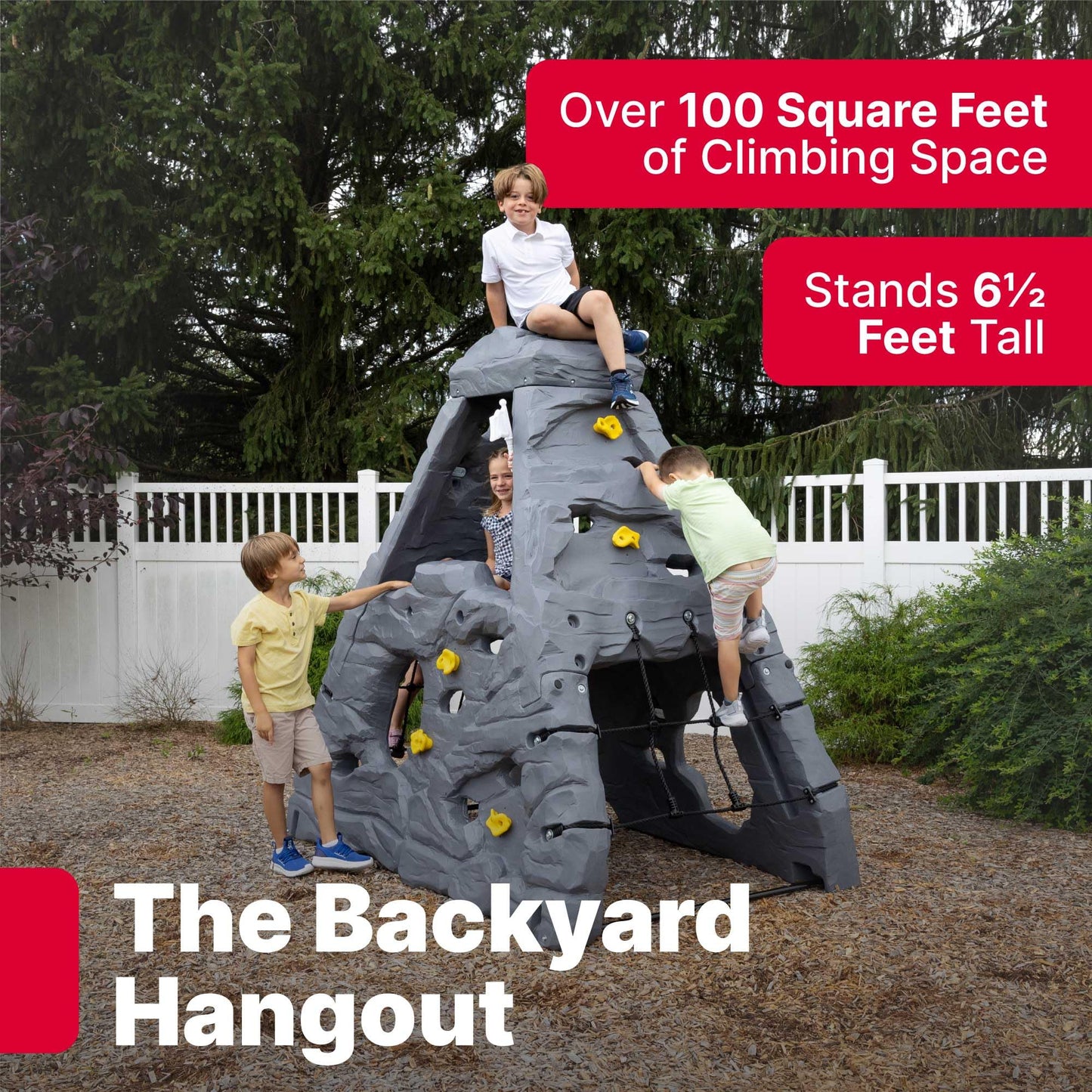 Step2 Skyward Summit for Kids, Climbing Wall Playset for Toddlers, Ages 4 –8 Years Old, Easy to Assemble Kids Outdoor Playground for Backyard