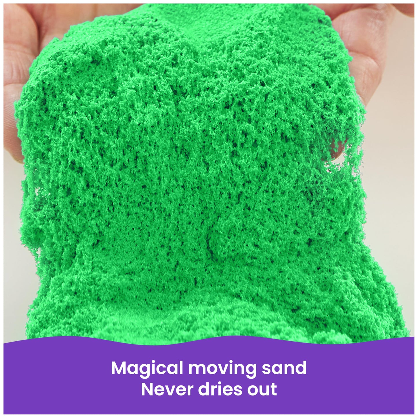 Kinetic Sand, 2.5lbs Green Play Sand, Amazon Exclusive, Moldable Sensory Toys for Kids, Resealable Bag (Packaging May Vary), for Ages 3 and up