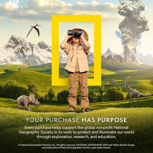 National Geographic Motorized Dinosaur 3D Puzzle - 50-Piece T. Rex Model Kit with Light-Up Base & 8 Settings