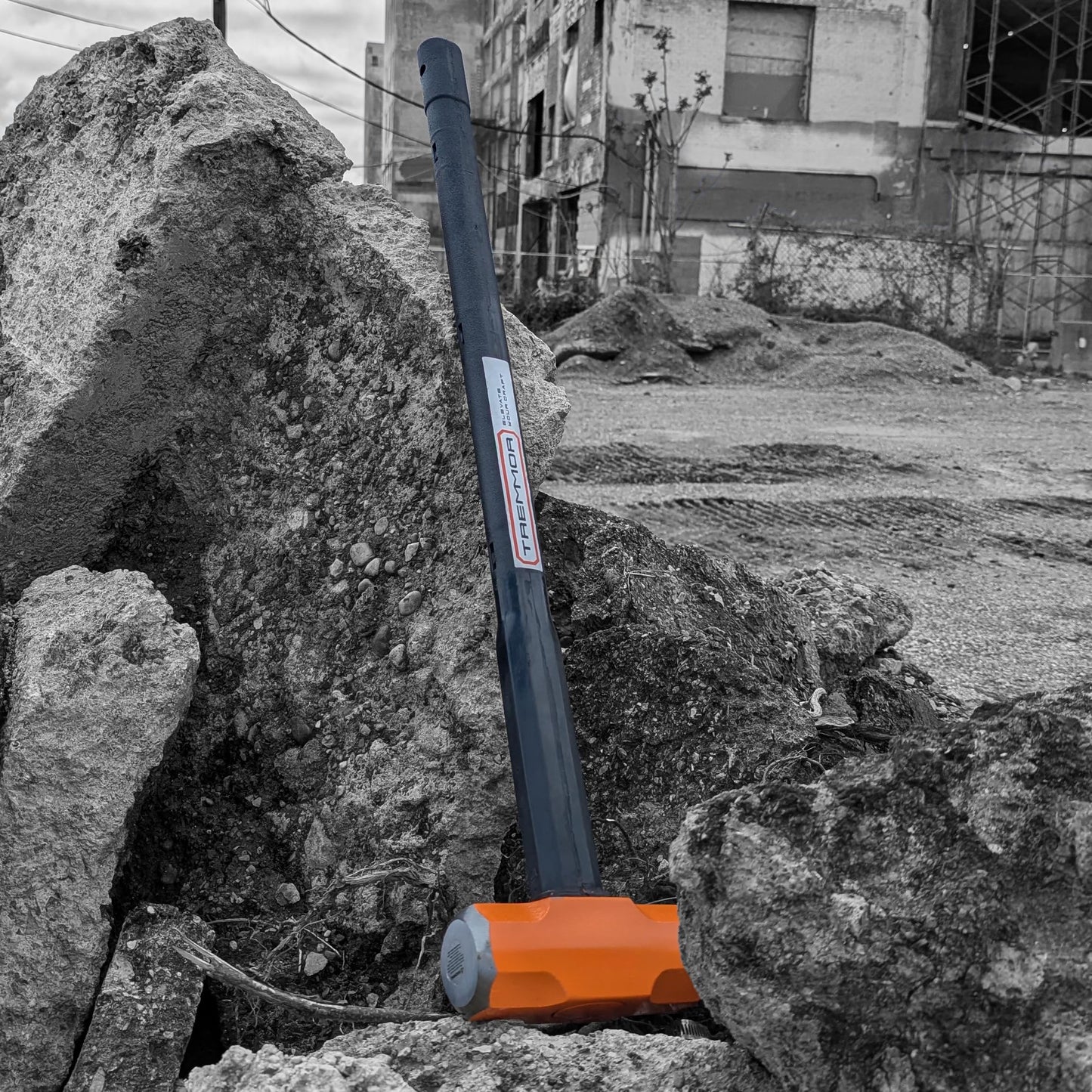 TREMMOR Sledge Hammer 10lb Heavy Duty Sledgehammer with IRON CORE Steel Reinforced Rubber Handle | Sledgehammers for Demo, Pros, Industrial (36 inch Length) TR1644