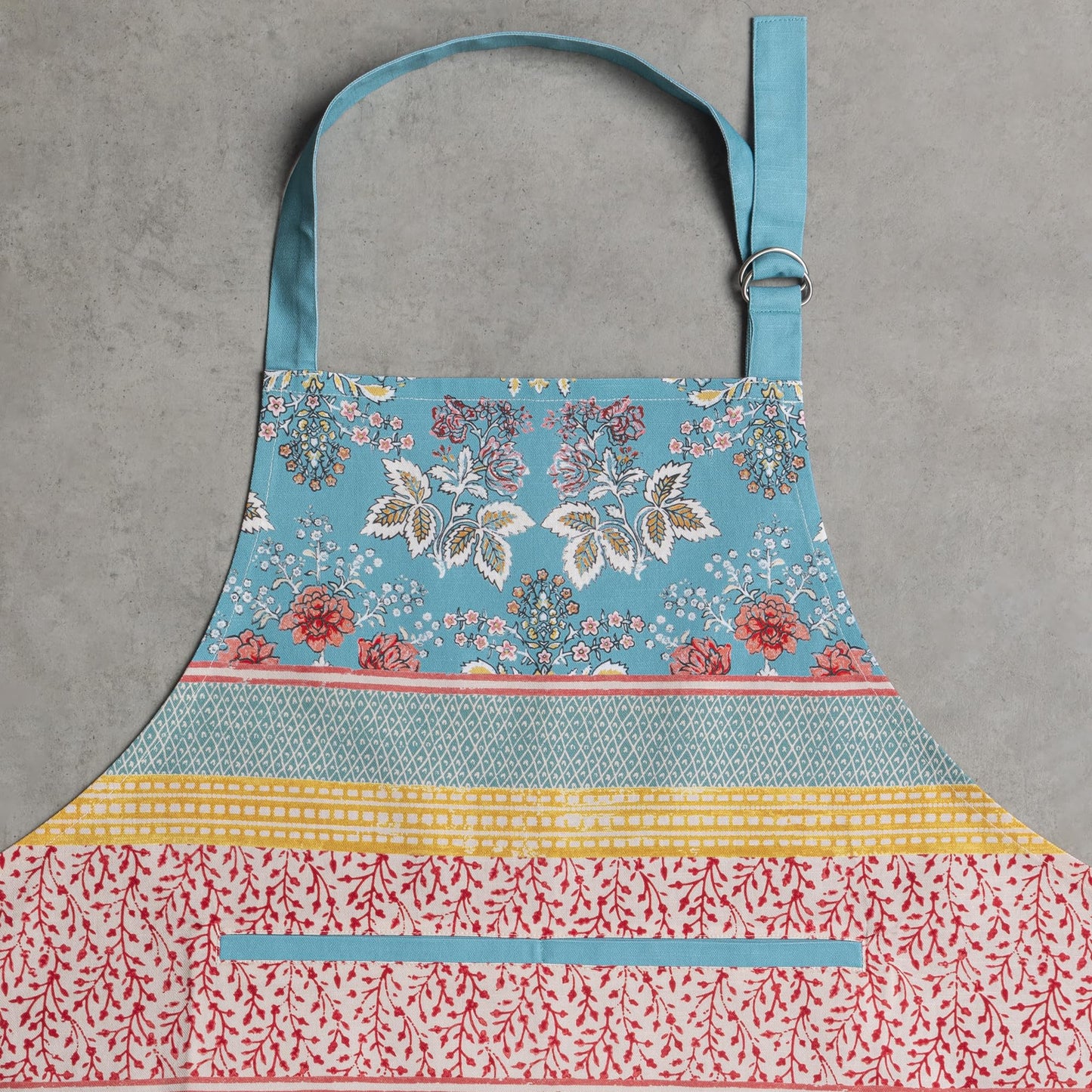Maison d' Hermine Apron for women with Pocket 100% Cotton 27.50"x31.50" 1 Piece Adjustable Neck Strap & long ties Apron Men, Chef, Wedding, Cooking, Gardening, Server Spring/Summer (Marquise)