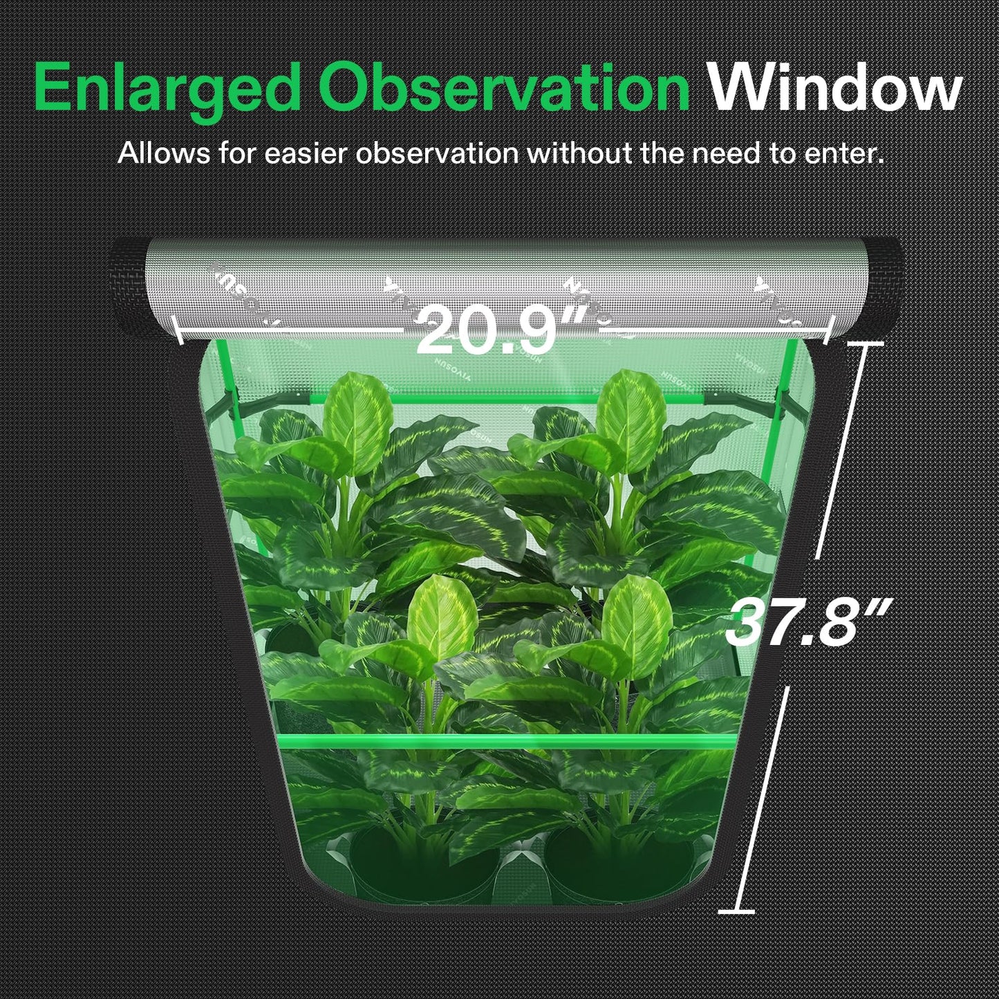 VIVOSUN PRO Grow Tent 4x8 ft, P848 Tents 96"×48"×80" with Thickened 1 inch Poles, Strengthened High Reflective Mylar Oxford Fabric, Extra Hanging Bars & High CFM Kit for Indoor Plant