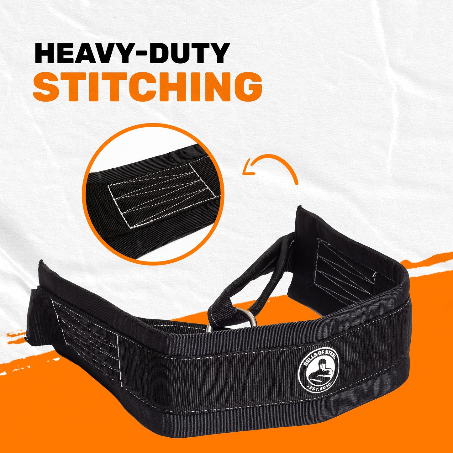 Belt Squat Belt [Bells of Steel] 5in Width Belt Squat Belt for Weight Lifting, Includes Chain - 12in, Heavy Duty Padded Belt Squat Attachment