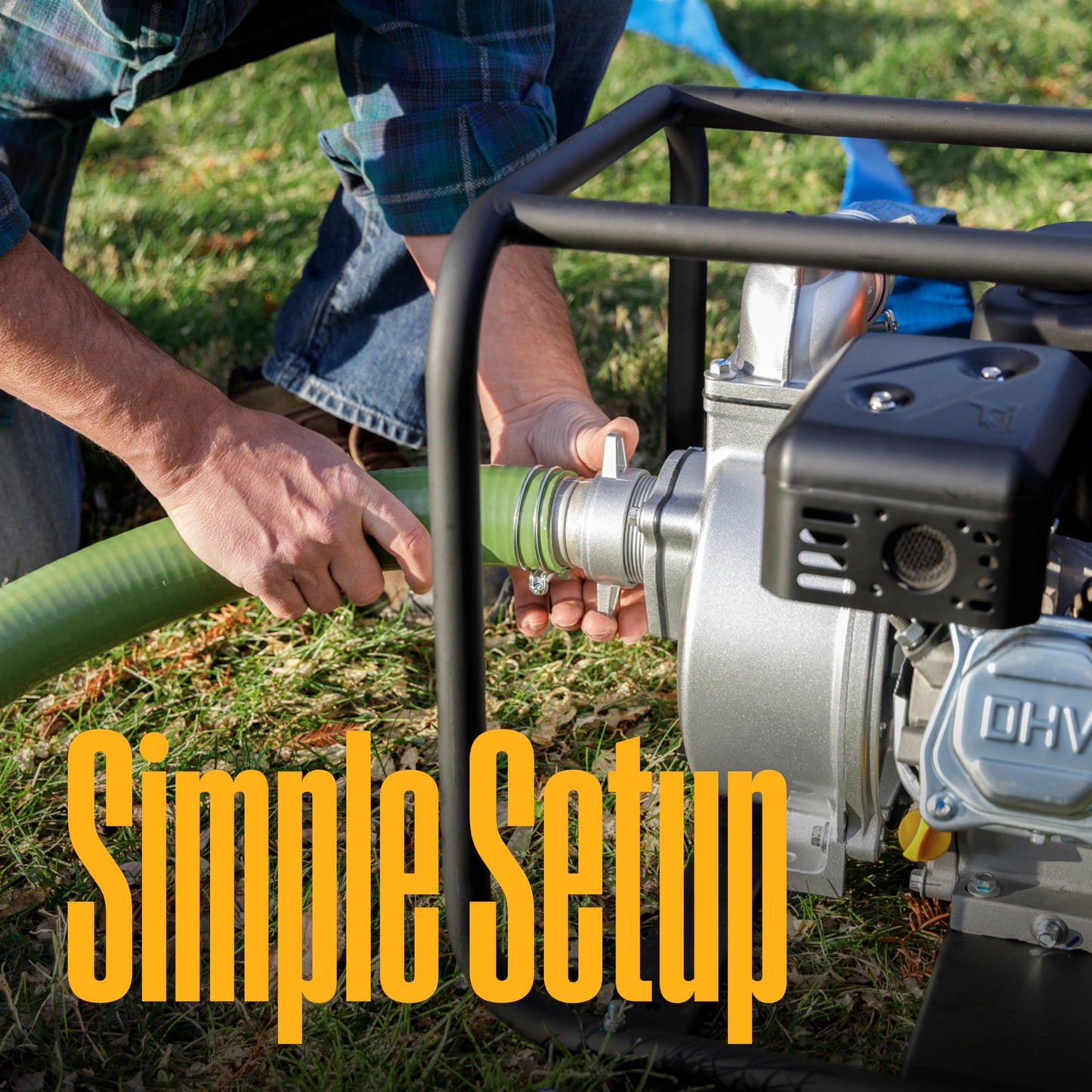 Westinghouse 2-inch Gas Powered Semi Trash Water Pump, 4-Stroke Engine, 158 GPM with Up to 91ft Lift and 25ft Suction Lift