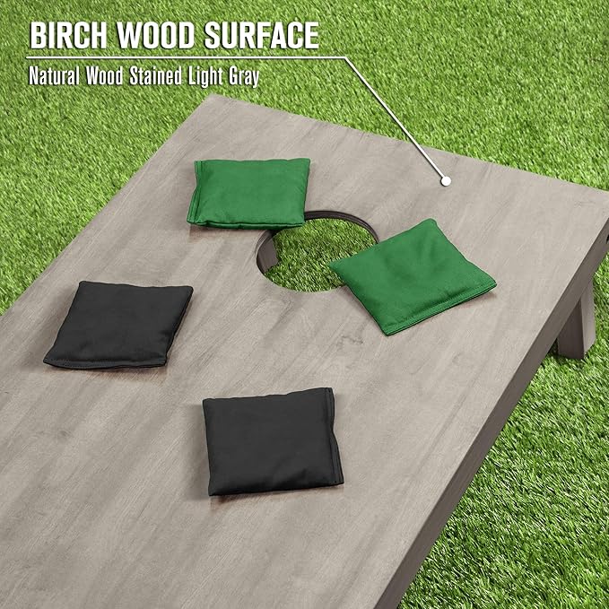 GoSports 4 ft x 2 ft Regulation Size Wooden Cornhole Boards Set - Includes Carrying Case and Bean Bags (Choose Your Colors) Over 100 Color Combinations