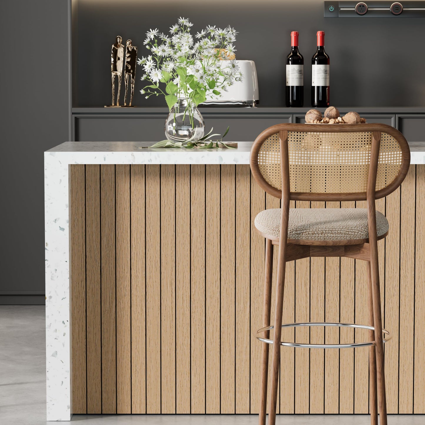 Arthome Peel and Stick Slat Wall Panels 15.7 "x120,Self-Adhesive PVC Wood Grain Wallpaper Panel,3D Thick Faux Soundproof Backsplash Accent Wall Tile for Walls & Furniture (Oak Coverage 13 Sq.ft)