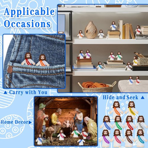 Little Jesus Figures - 100 Pack Mini Jesus Figurines for Easter | Perfect for Sunday School & Baptism Gifts