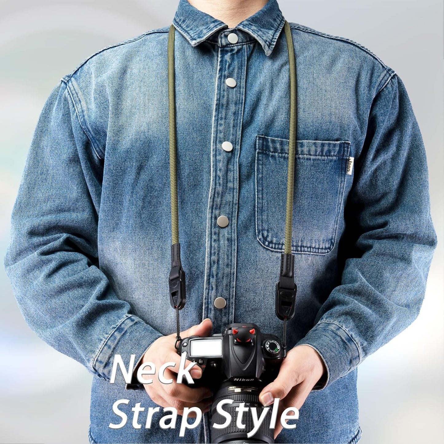 Vintage QD Nylon Camera Strap Rope - Quick Release Neck & Shoulder Straps for DSLR