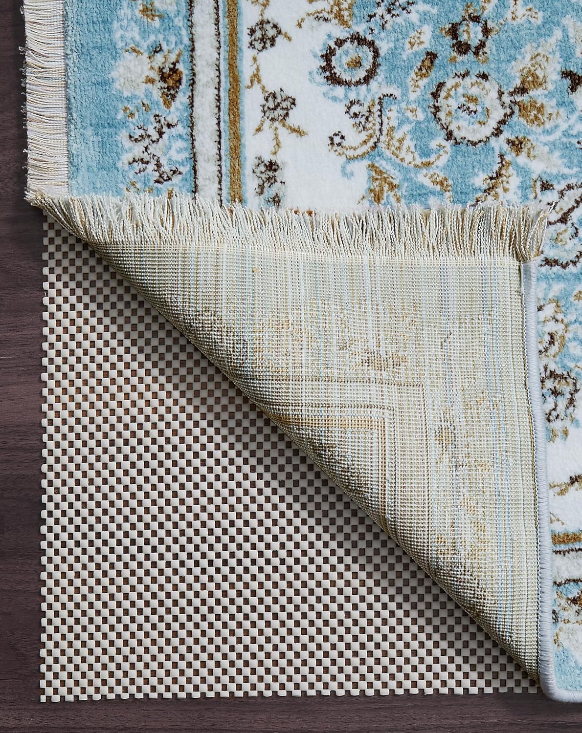 Veken Rug Pad Gripper - Non-Slip 6x9 Ft Thick Mat for Hardwood & Tile Floors | Keeps Rugs Secure