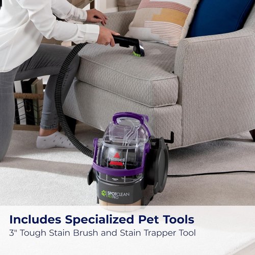 Bissell SpotClean Pet Pro - Portable Carpet Cleaner for Pet Stains | Compact & Powerful 2458
